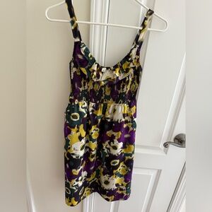 Maeve Purple and Yellow Patterned Dress